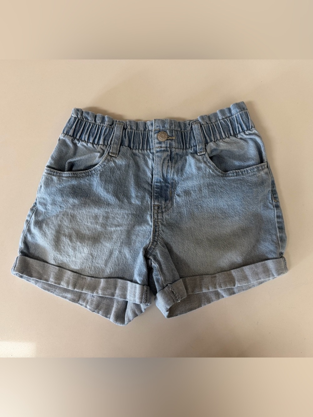 Girls Cat & Jack Light Blue Paperbag Waist Denim Shorts